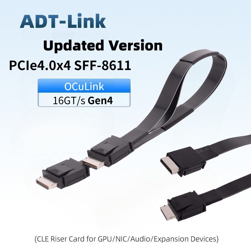 Oculink Egpu Mini Pc - ADT-Link PCI-E 4.0 X4 SFF-8611 オス-FFC