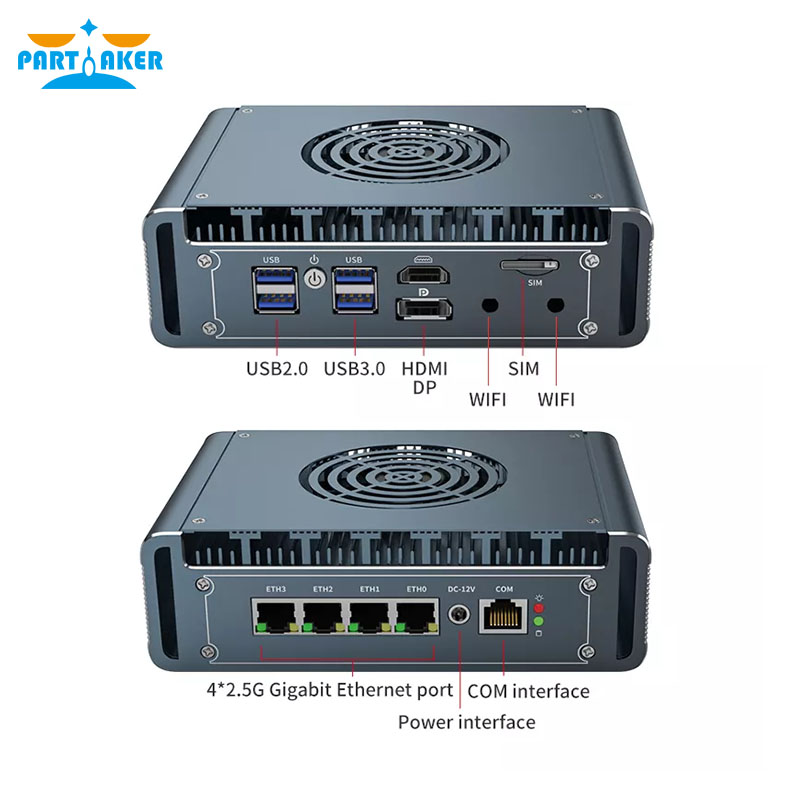 Pfsense Firewall Router 2.5G 4 I226 - 第12世代 Intel I3-1115G4 ファンレスミニPC ファイアウォールルーター 4×i226