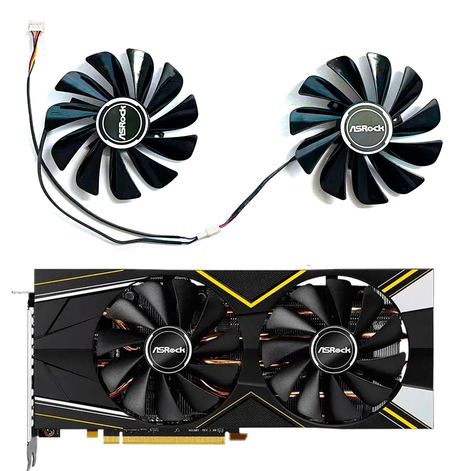 Lga1700 Itx Motherboard Ddr5 - Asrock radeon rx 5700 5700xtチャレンジャーDocグラフィックカード、95mm、4ピン、cf1010u12s、FDC10U12S-C、GPUクーラー