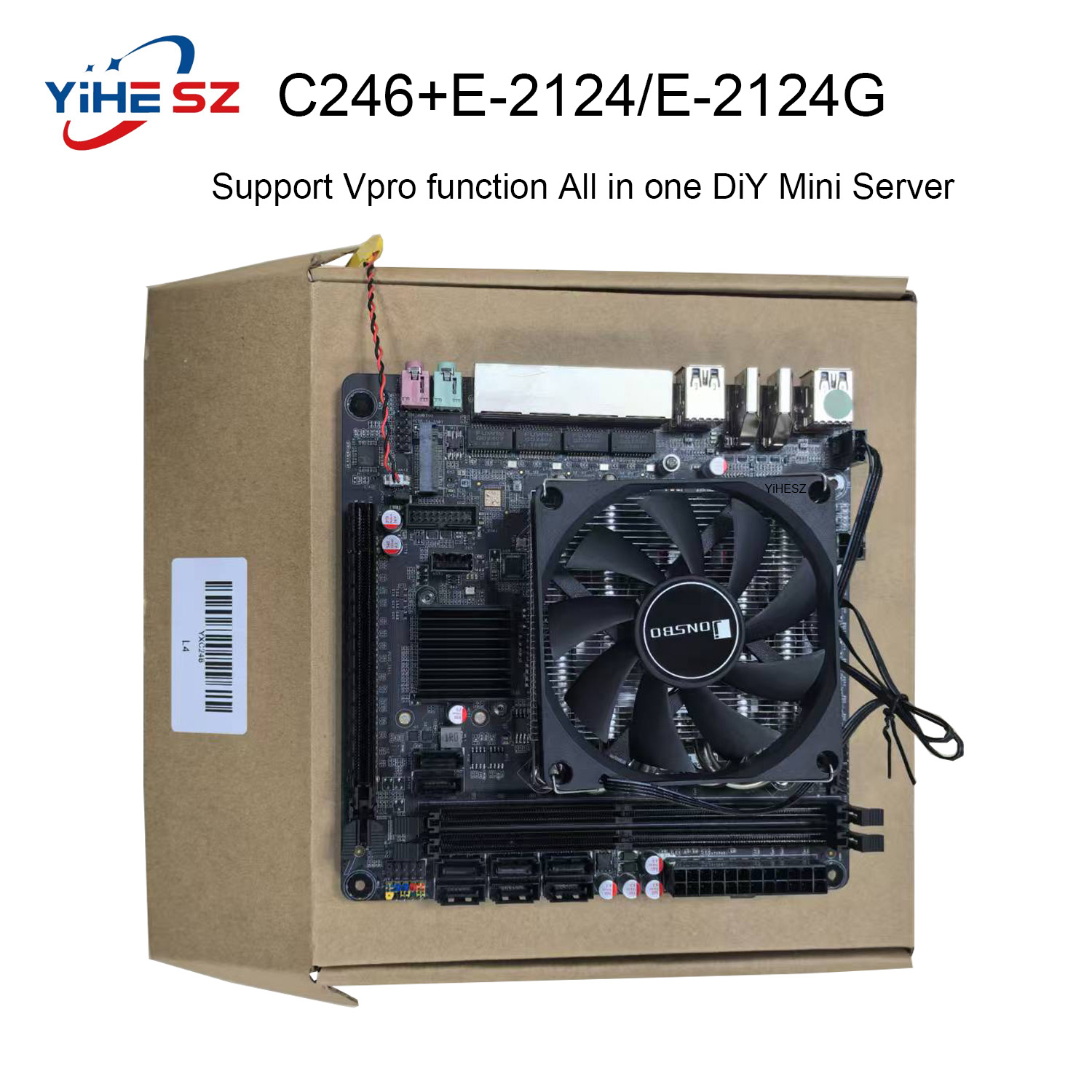 Nas Motherboard 8 Sata Mini Itx - E-2124/2124G C246 Vpro NAS マザーボード 8SATA