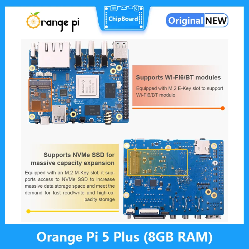 オレンジパイ 5 プラス 8 ギガバイト RAM RK358 - Orange Pi 5 Plus 16Gb のレビューと価格